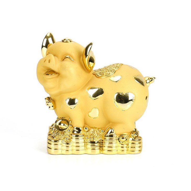 Metal Pig Sculpture Decktop Crafts