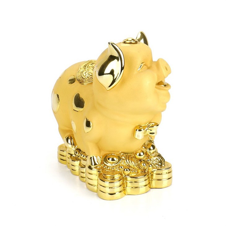 Metal Pig Sculpture Decktop Crafts